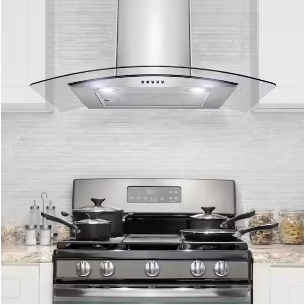 Golden Vantage 30" Range Hood Convertible Wall Mount, LED, Stainless Steel
